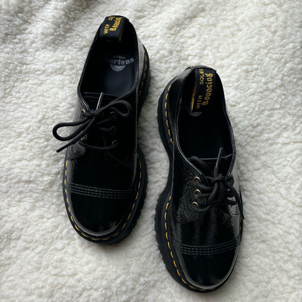 Doc Marten Holly Platform Patent Leather Oxfords